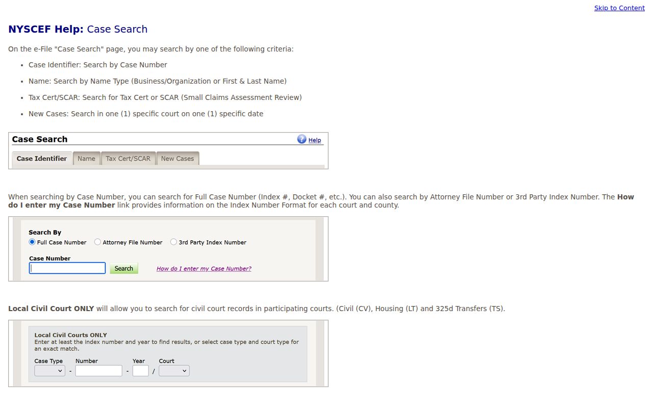 Riverhead residents directory New York court case search options