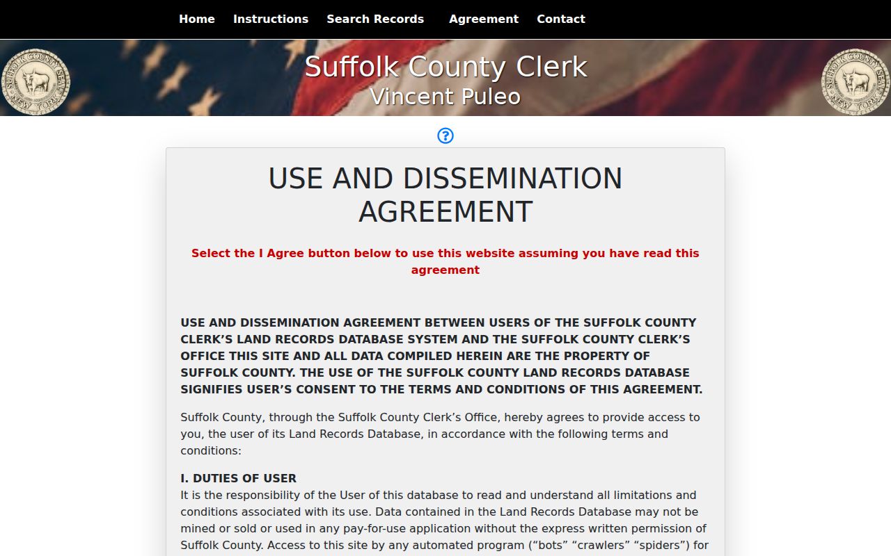 Riverhead residents directory Suffolk County Clerk search kiosk