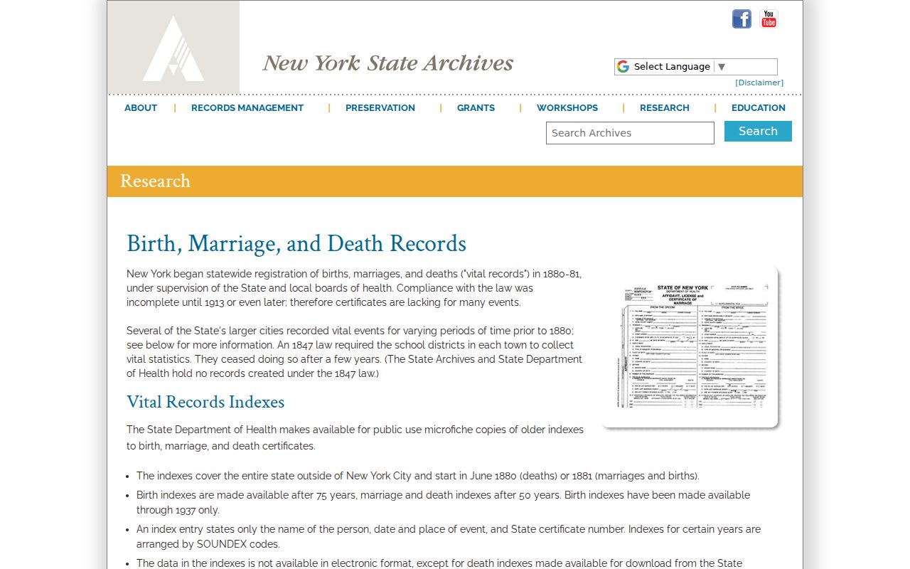 Riverhead previous residents historical vital-record guidance from New York State Archives